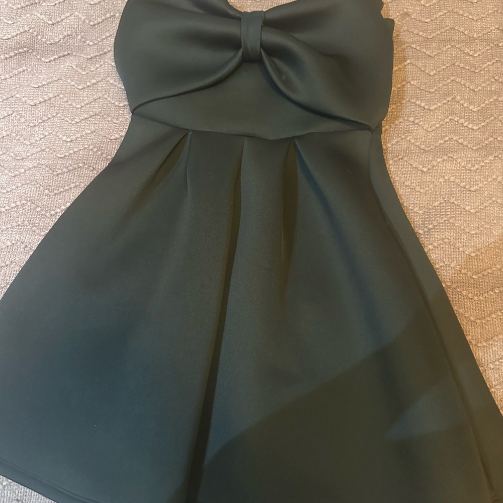 Stylish Black Bow Accent Dress
